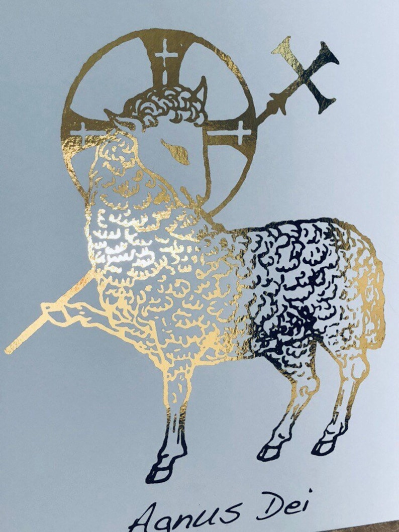 Lamb of God Latin Catholic Print Catholic Gift Agnus Dei Etsy