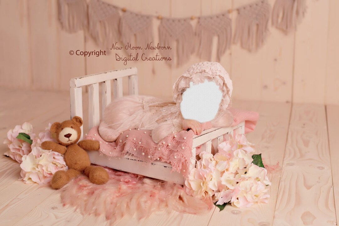 Newborn Digital Backdrop for Photography Poppet Face Etsy