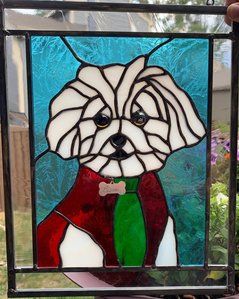 Stained Glass Pet Portraits Etsy