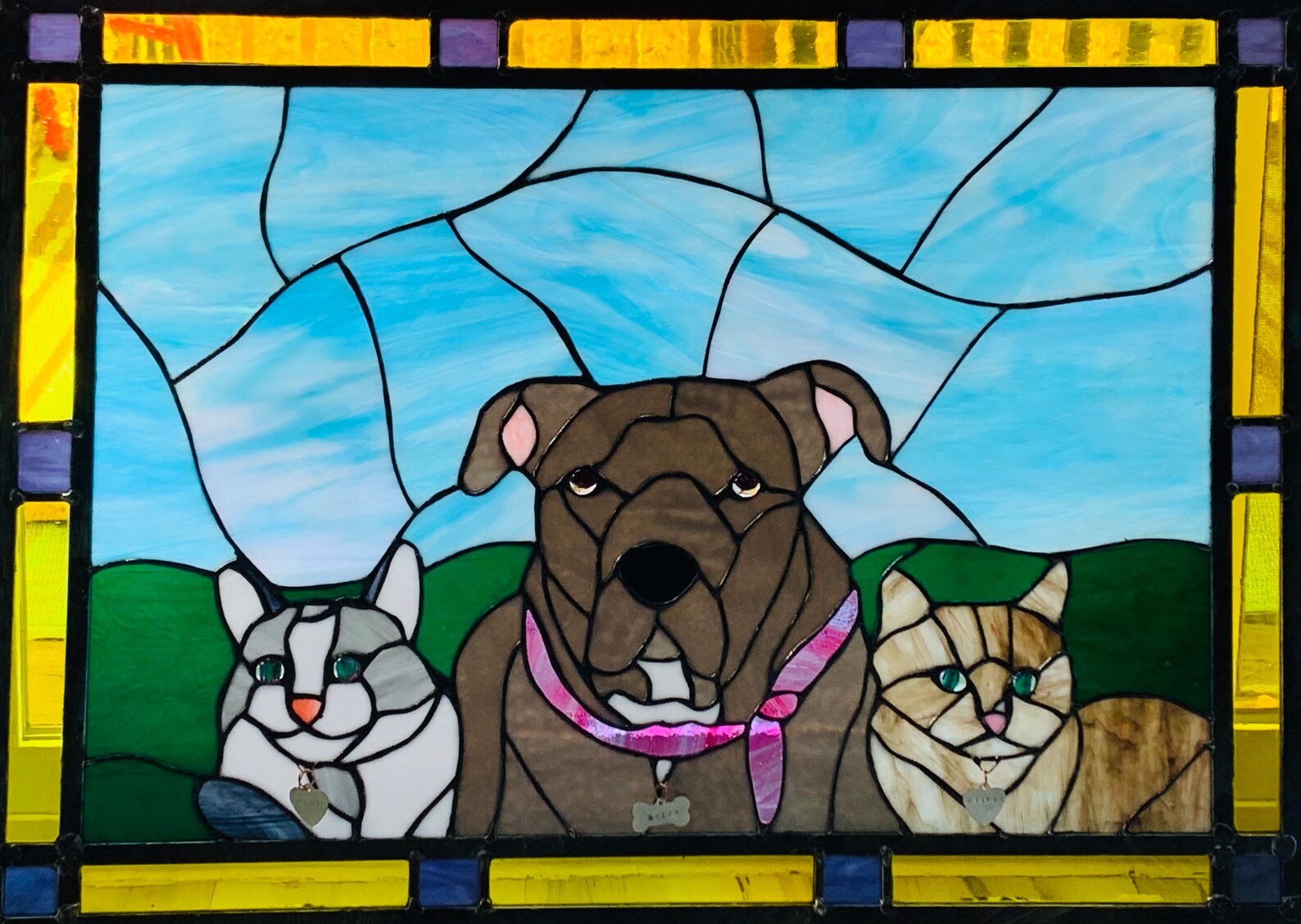 Stained Glass Pet Portraits Etsy