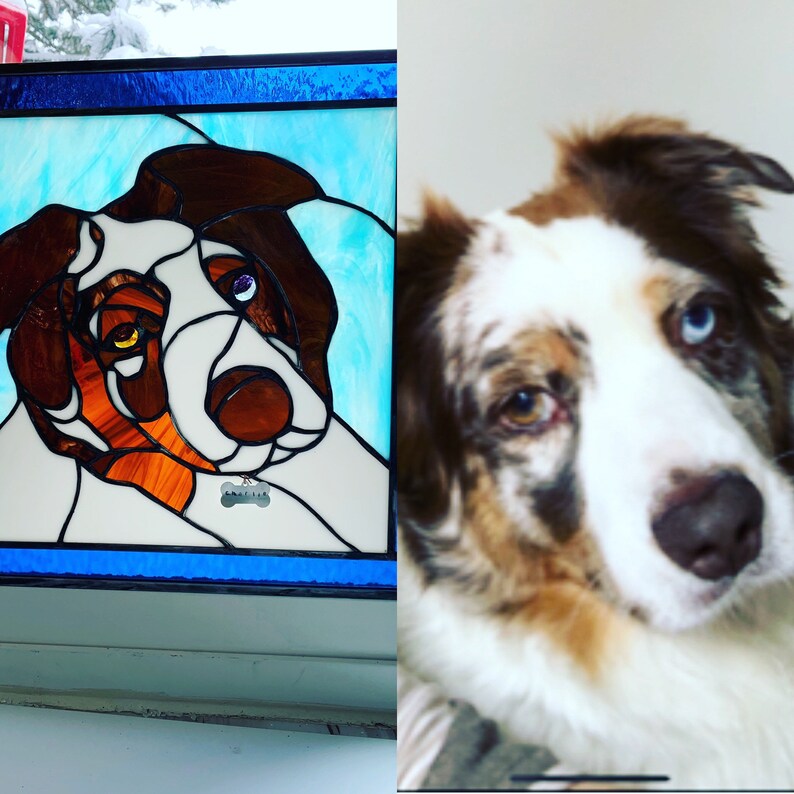 Stained Glass Pet Portraits Etsy