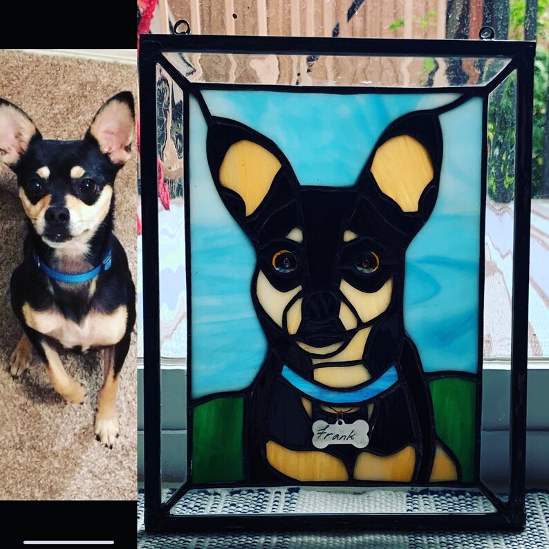 Stained Glass Pet Portraits Etsy