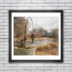 Stampe/Arte di cabina di pesca/caccia/Arte di cabina/Paesaggio/Arte di lodge/Arredamento di lodge/Arredamento di caverna dell'uomo/Design digitale/Arredamento rurale/Regalo per la festa del papà/