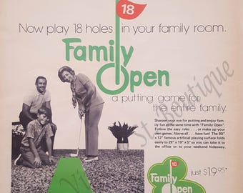Vintage Indoor Golf Course Advertisement from Saturday Evening post 1971 - Scrapbooking/ Stationary/ Card Making/ Instant Download