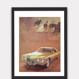 Vintage auto Memorabilia / Vintage Cars / Garage Wall Art / Man Cave Art / Card Making / Vintage Cadillac advertenties / Scrapbooking /