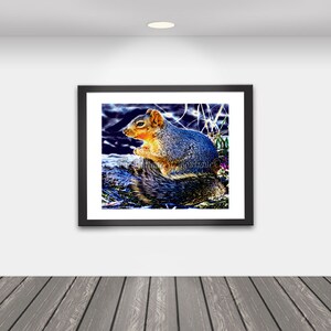 Wall Art/ Squirrel/Printable Wall Art/ Animal Prints/ Cabin Art/ Rural Decor/Animals/Office Decor/ Home Decor/Family