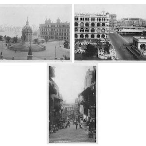 Jahrgang PostCards / PostCards / Hong Kong / 1939 / Hong Kong Postcards / Scrapbooking / Briefpapier / Collage / Wandkunst / Vintage Wand-Dekor