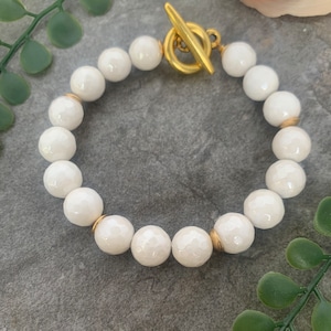 Beautiful Summed style beaded gemstone bracelet .
