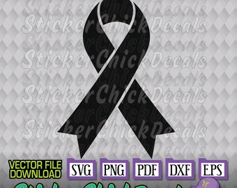 Awareness Ribbon Cause vector cut file cutting eps svg png pdf dxf transfer clip art cricut silhouette scan cut us cutter CAD