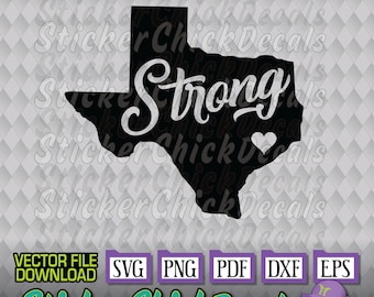 Houston Strong Texas State Heart vector cut file for cutting eps svg png pdf dxf transfer clip art cricut silhouette scan cut us cutter CAD