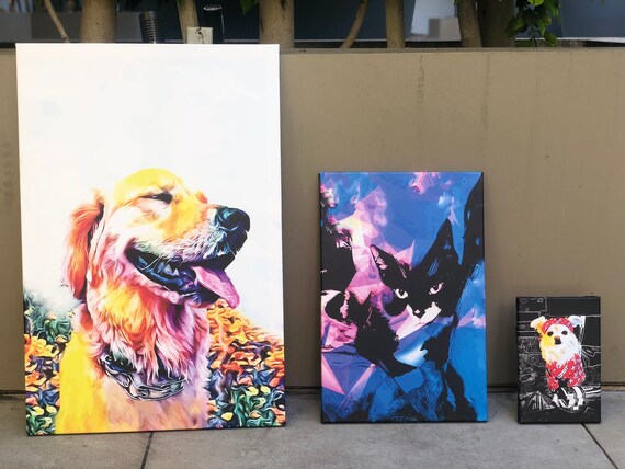 CUSTOM Pet Memorial Bespoke Commemoration Art Canvas Art ...