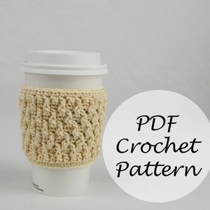 Alpine Cup Cozy Pattern // Easy Beginner Coffee Cozy Crochet Pattern