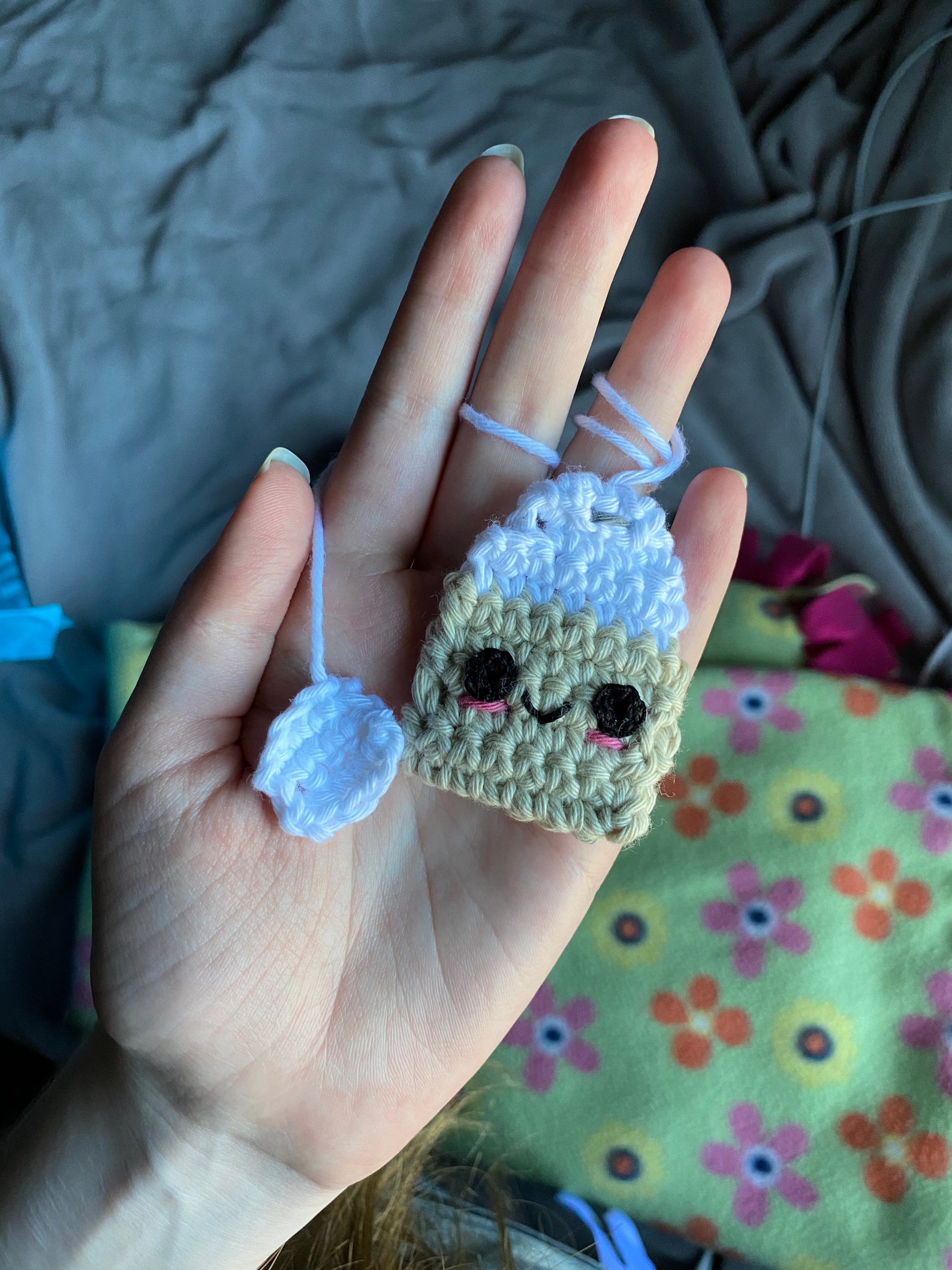 Teabag Bookmark // Crochet Teabag Bookmark Black Green Etsy