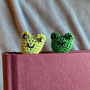 Frog Bookmark // Cottagecore Crochet Bookmark READY TO SHIP
