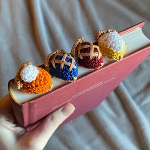 Pie Slice Bookmark // Pumpkin Blueberry Cherry Lemon Meringue Pie Crochet Bookmark READY TO SHIP