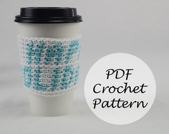 Happy Holidays Cup Cozy // Reusable Winter Cup Cozy Pattern // Crochet Pattern