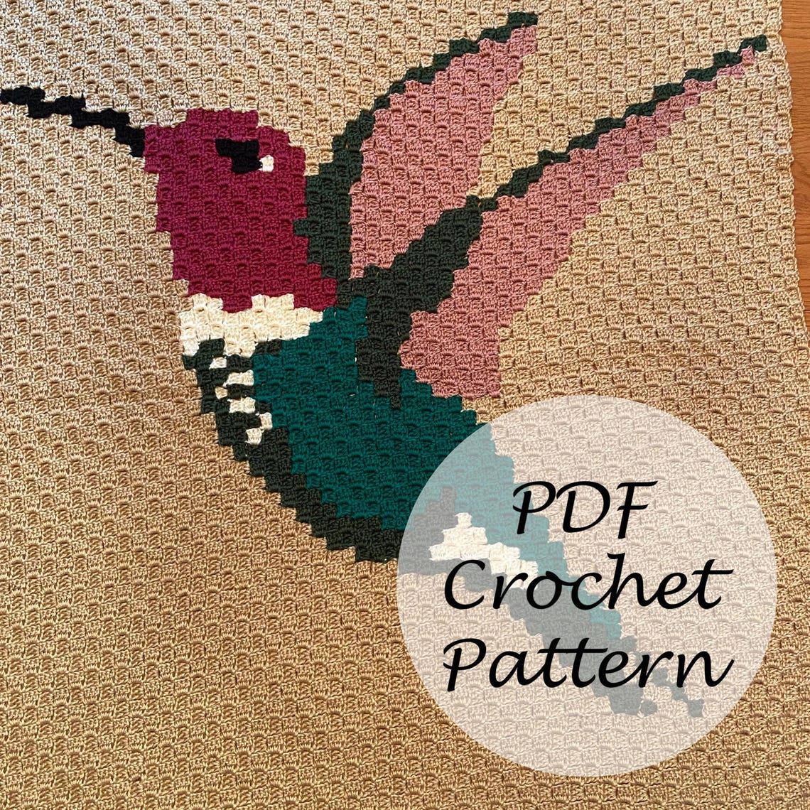 Hummingbird Graphgan C2C Crochet // Lap Throw Corner to Corner Crochet ...