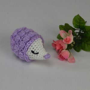 Amigurumi Hedgehog Crochet Purple Plush Toy