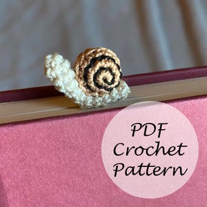 Snail Bookmark PATTERN // Cottagecore Crochet Bookmark Pattern