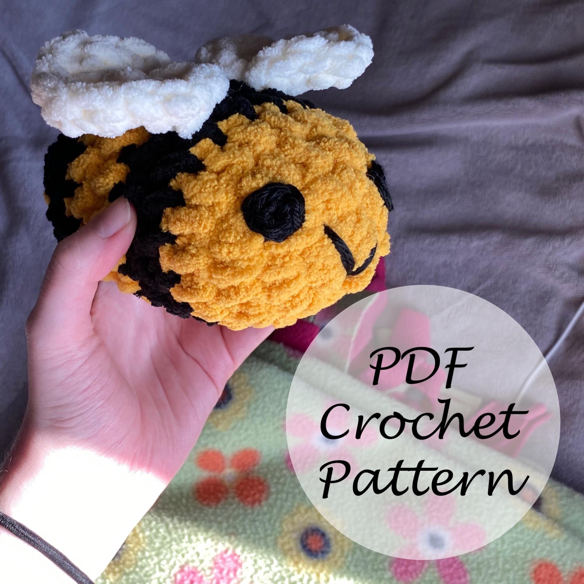 Mini Bumblebee Plushie // Amigurumi Stuffed Animal Crochet Pattern - Etsy