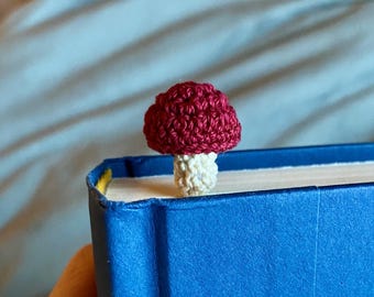 Red Mushroom Bookmark // Cottagecore Nature Crochet Bookmark