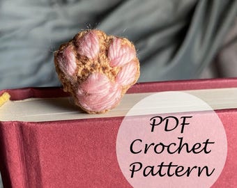 Paw Print Bookmark PATTERN // Animal Crochet Bookmark Pattern