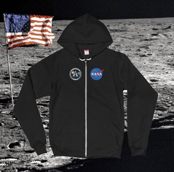 nasa sweatshirt with flags