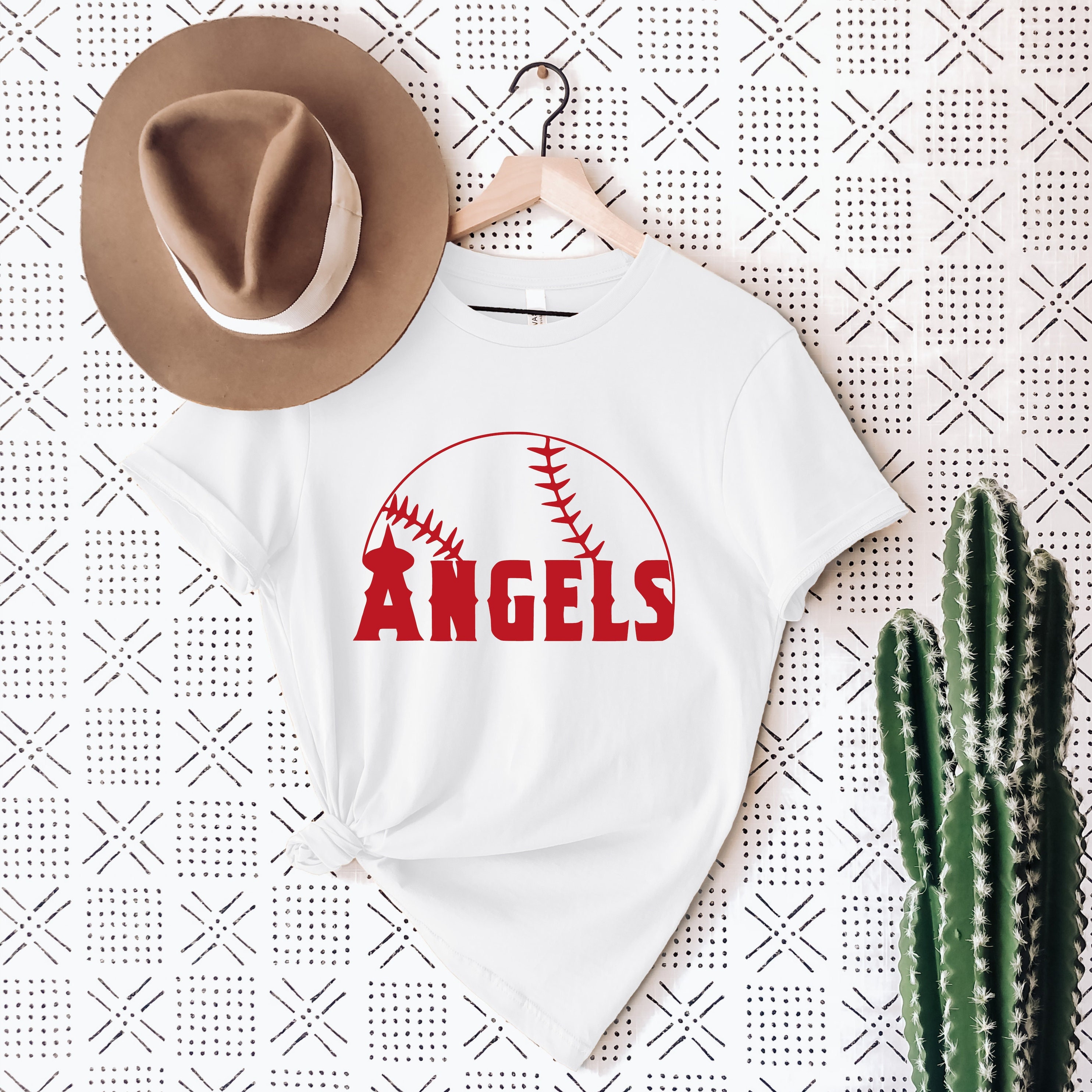 Dynasty Series Baseball Jersey MLB LA Angels White Red Buttons Size XL