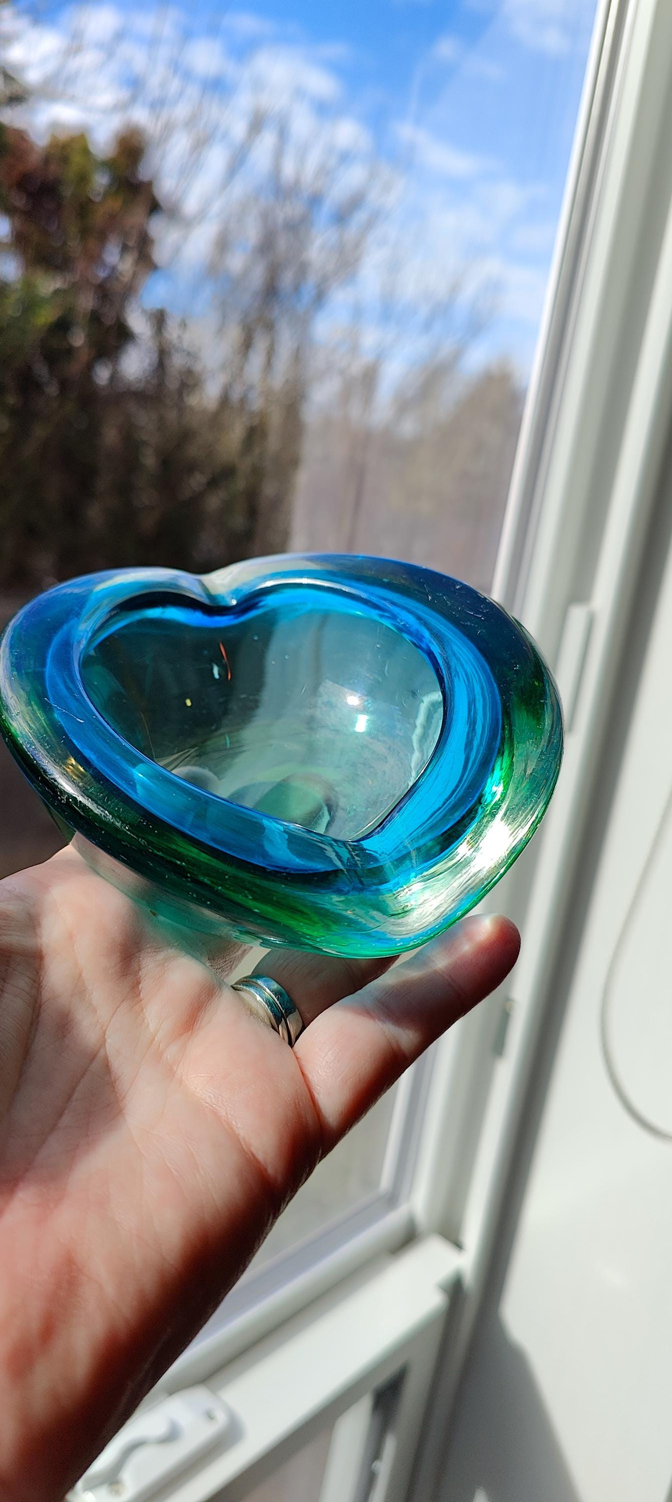 Murano Blue Bowl - Etsy