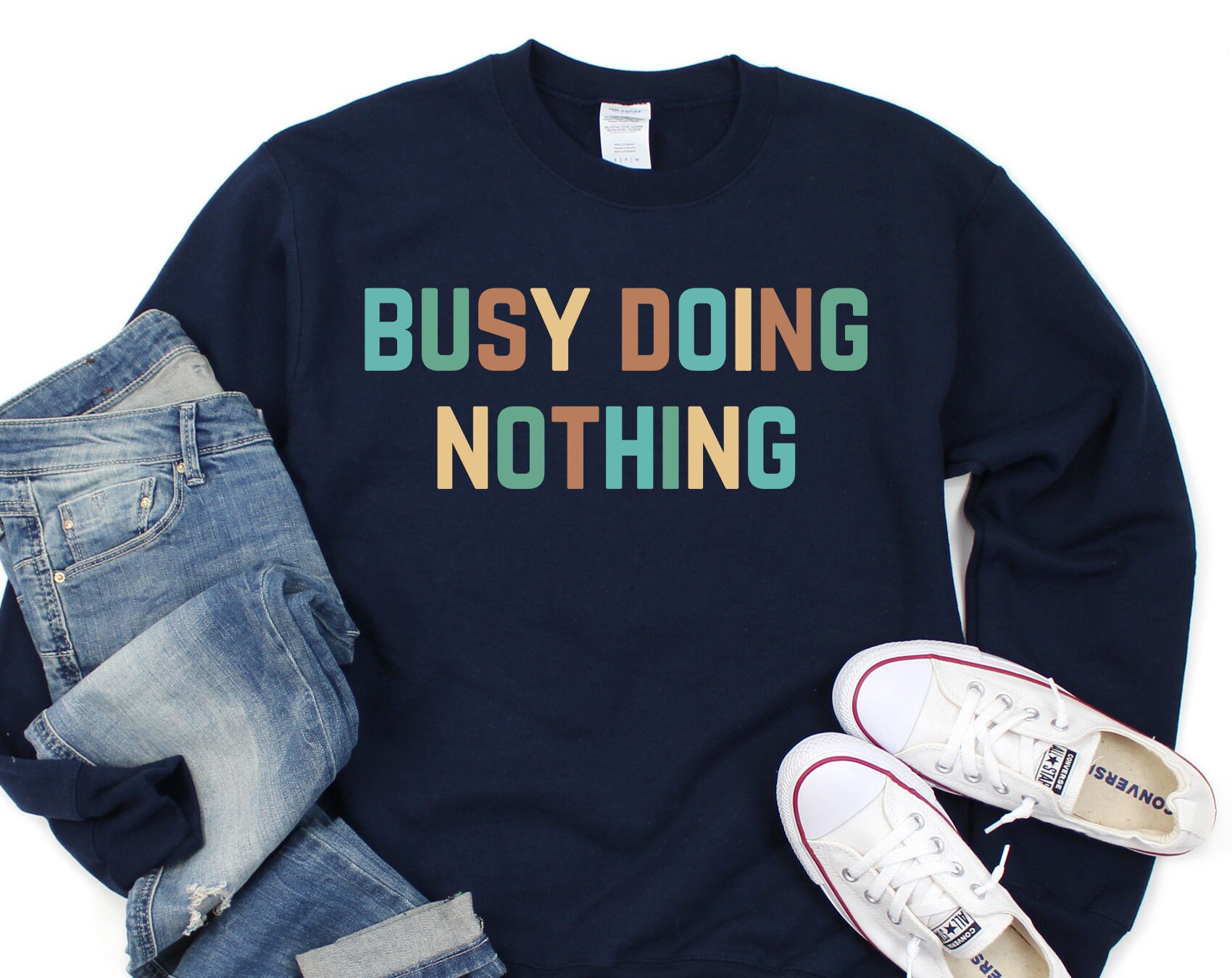 Busy doing nothing Sweatshirt lustiges Spruch Sweatshirt Etsy