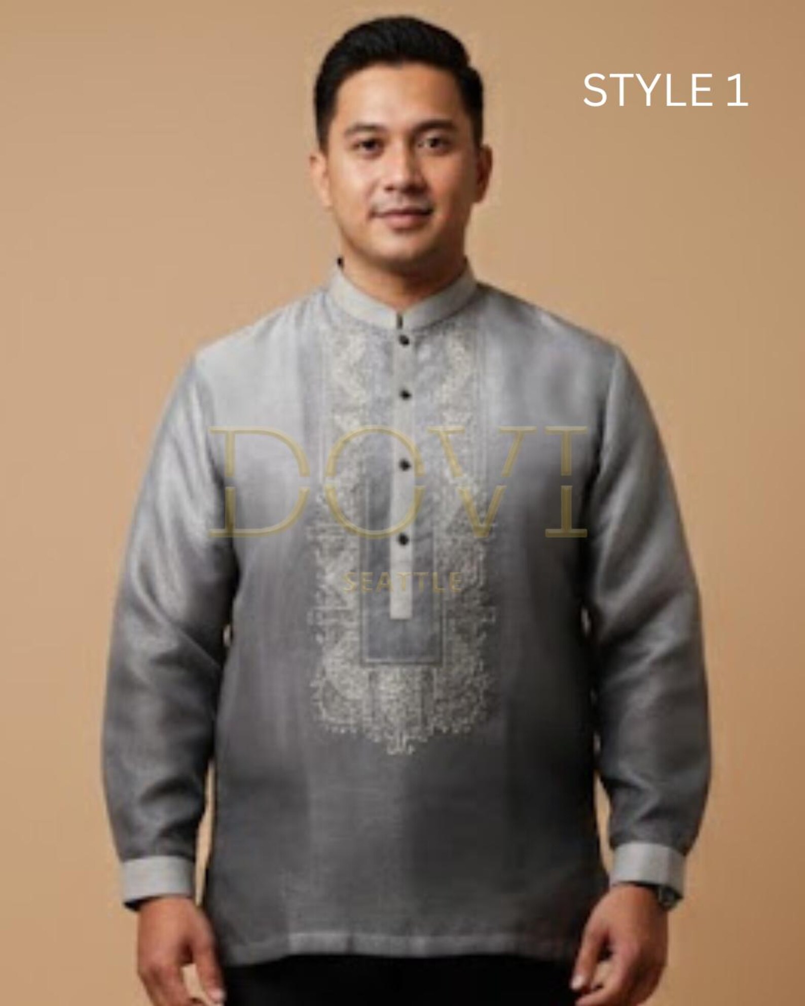 Grey Tagalog Sophisticated Gray Ombre Barong Tagalog - Modern Filipino Formal Wear ...