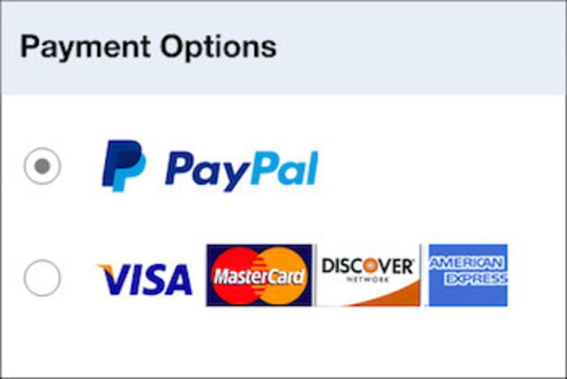 Select payment method. Paypal method.