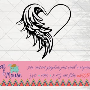 hart en engelenvleugels, je vleugels waren klaar SVG; Cricut Cut-bestanden; SVG; Shirt-SVG; clipart: