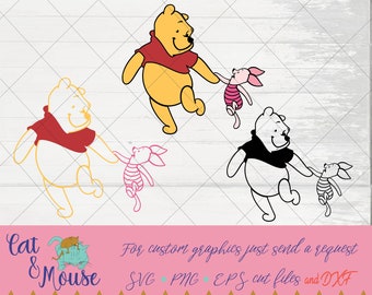 Winnie the Pooh and Piglet SVG; Cricut Cut files; SVG; Shirt SVG