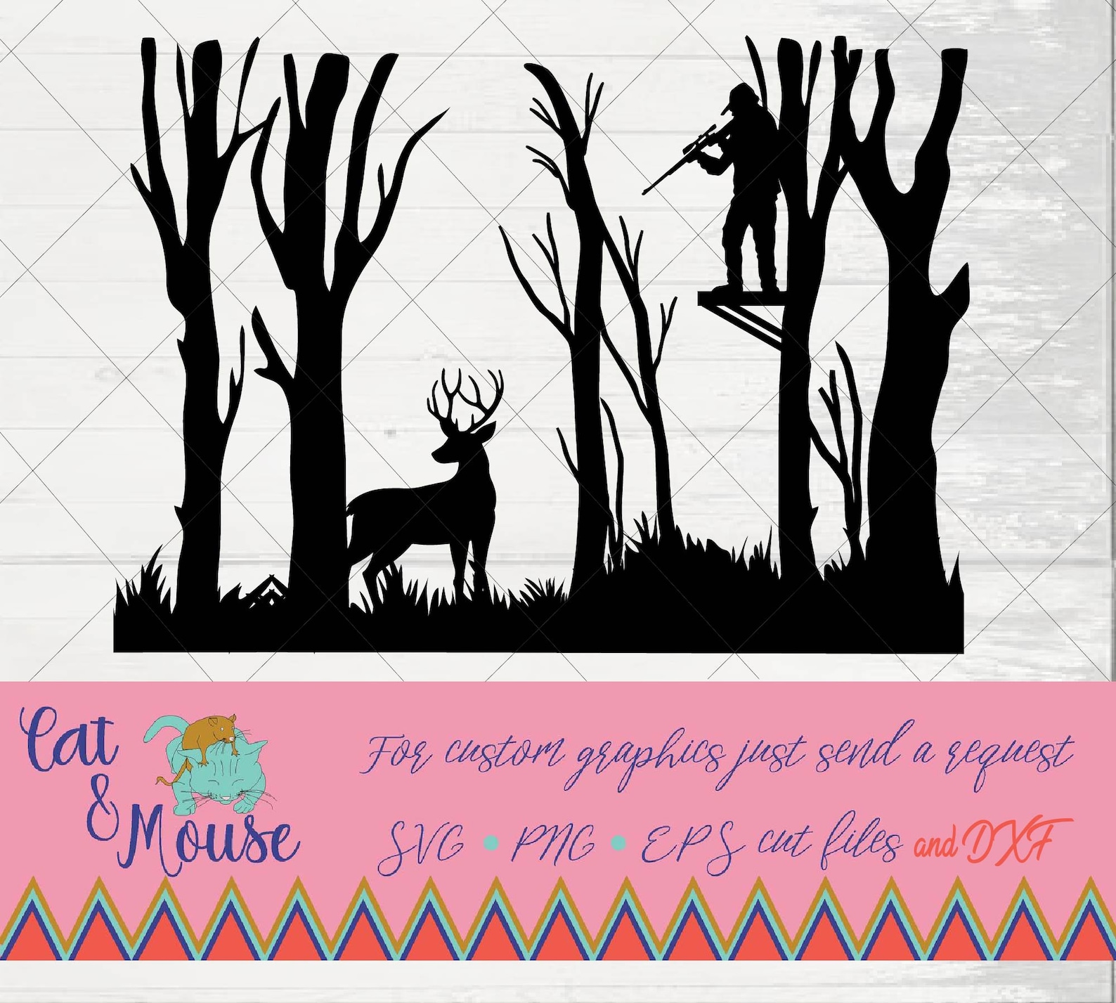 Download Deer in woods hunting rifle SVG Cricut Cut files SVG Shirt | Etsy