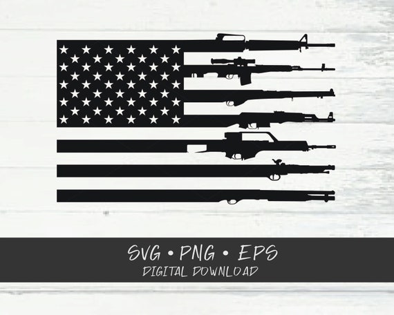 Download Gun Flag SVG Cricut Cut files SVG Shirt SVG | Etsy