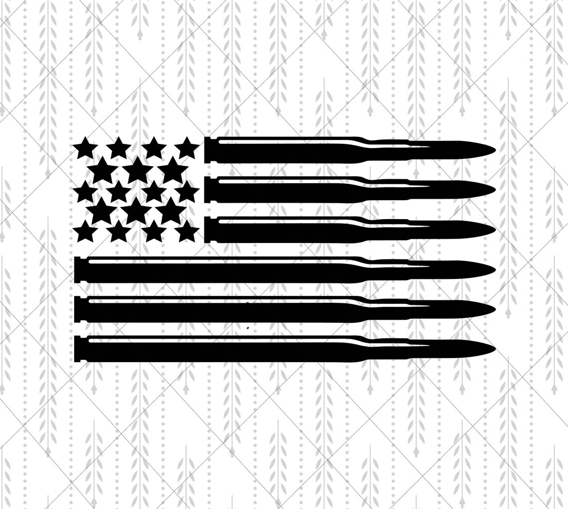Bullet Gun Flag SVG Cricut Cut Files SVG Shirt SVG - Etsy