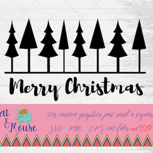 Merry Christmas christmas trees SVG; Cricut Cut files; SVG; Shirt SVG