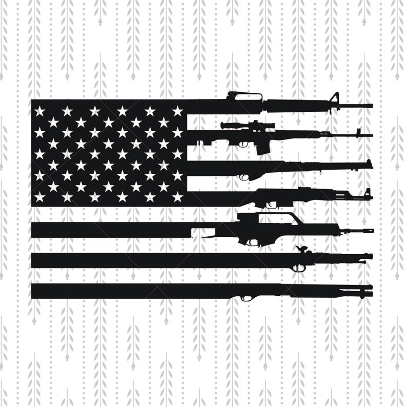 Download Gun Flag SVG Cricut Cut files SVG Shirt SVG | Etsy