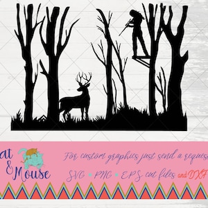 Reh im Wald jagende Gewehr Frau SVG; Cricut-Schnitt-Dateien; 300 dpi; Shirt SVG; -clipart
