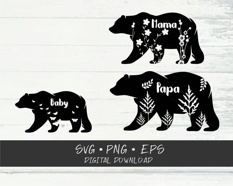Download Bear Family SVG Cricut Cut files SVG Shirt SVG | Etsy