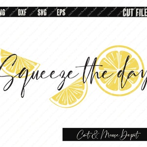 Squeeze the Day lemon slices lemon wedges SVG; Cricut Cut files; Shirt SVG; PNG; sublimation; clipart