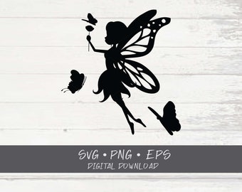Fairy Svg Tinkerbell Svg Princess Svg Rosetta Svg Fawn Svg 04 dxf svg Instant Download Silhouette Cut File Cricut