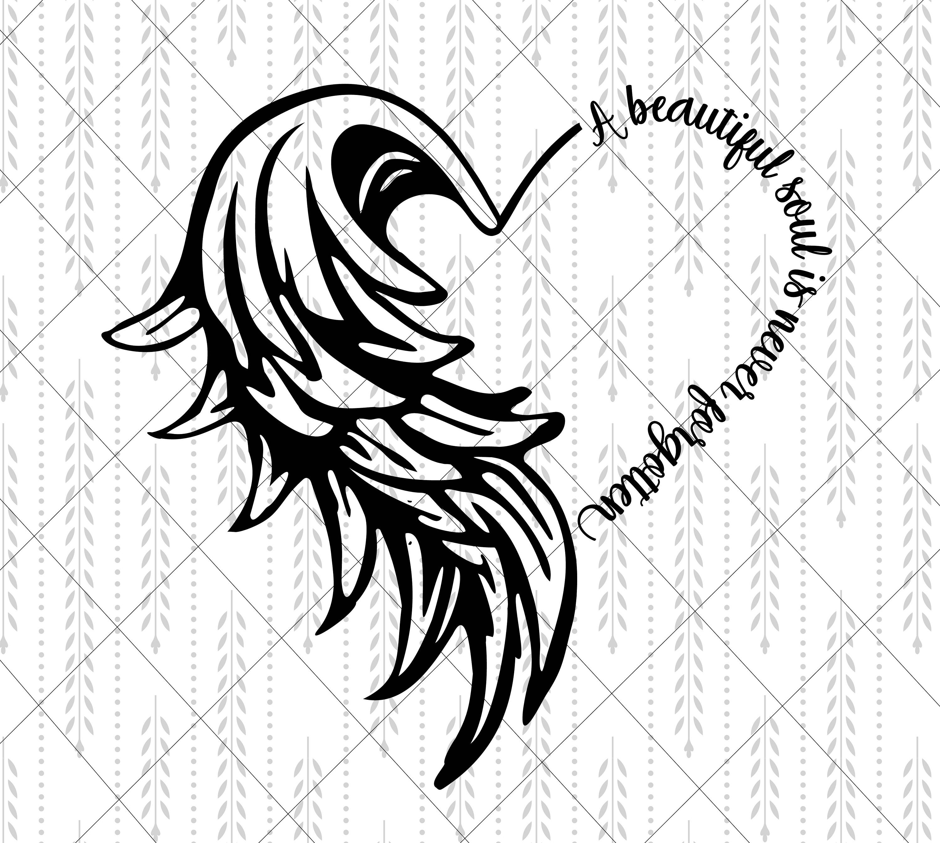 Half Heart Half Angel Wing a Beautiful Soul is Never Etsy UK