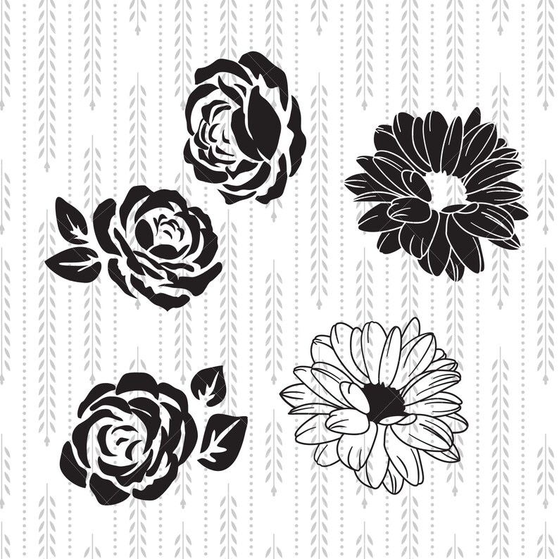 Flowers SVG Cricut Cut Files SVG Shirt SVG | Etsy