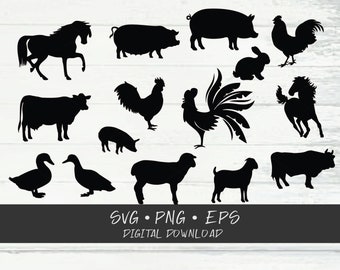 Farm Animals SVG; Cricut Cut files; SVG; Shirt SVG; clipart