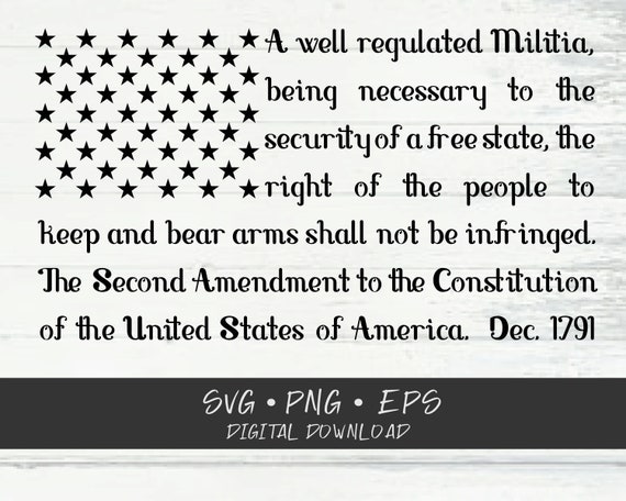 2nd Amendment Flag SVG Cricut Cut Files SVG Shirt SVG - Etsy