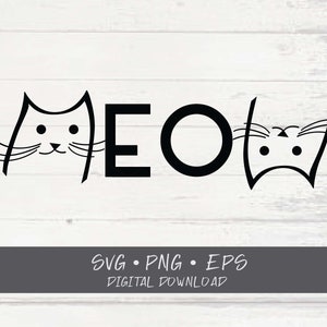 Meow SVG; Cricut Cut files; SVG; Shirt SVG; clipart