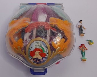 Vintage Polly Pocket 1996 De kleine zeemeermin speelkast Bluebird Toys Disney compleet