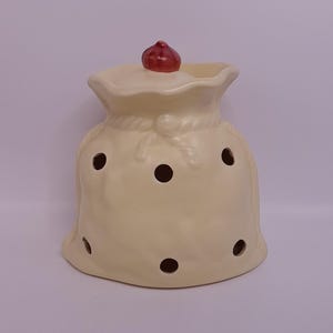 Vintage Französisch Zwiebel Topf Knoblauch Topf Steinzeug Keramik Zwiebel catcher Knoblauch Halter Rustikale französische Küche Dekor Cottagecore Aufbewahrungstopf